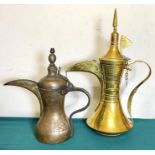 2 Middle Eastern Arab Coffee Pots