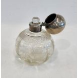 Antique silver top perume bottle height approx 11cm
