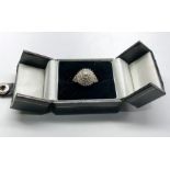 9ct gold diamond ring set with 0.50 ct of small diamonds hallmarked 375 0.50 weight 4.2g