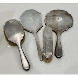 Silver brushes and mirrors