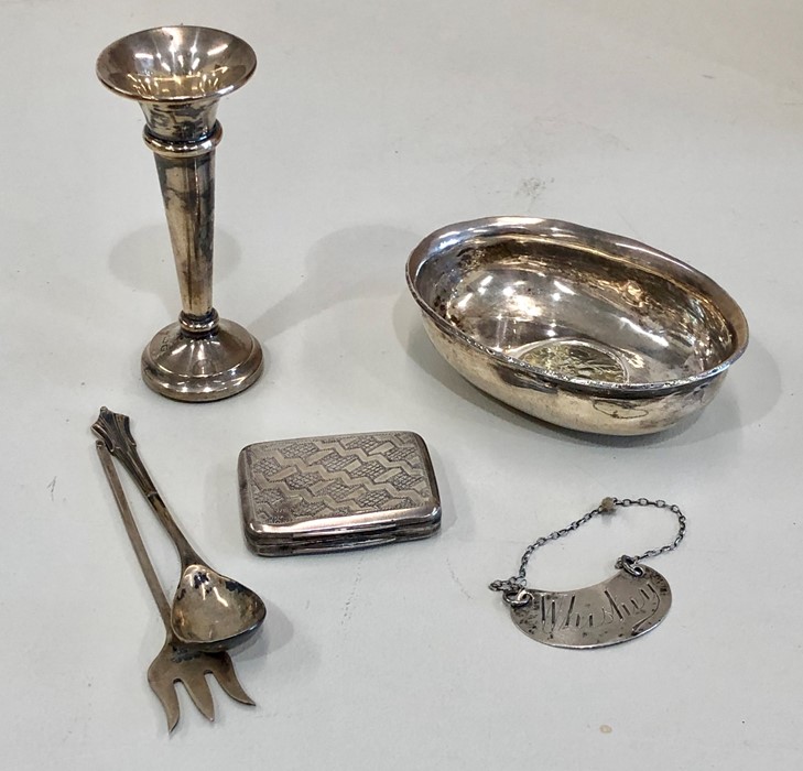 Selection of silver items includes silver vinaigrette etc - Image 5 of 5