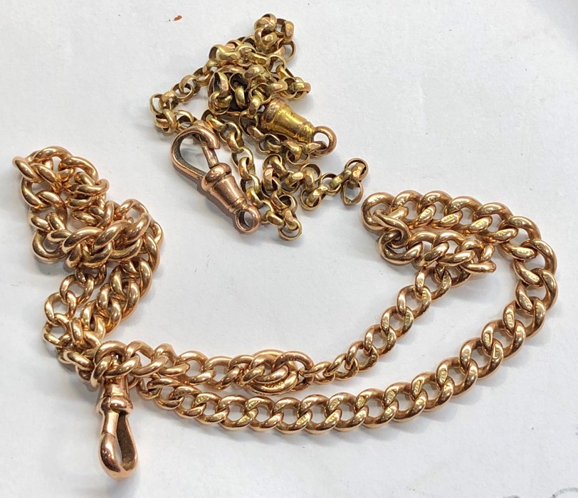 collection of gold items includes part watch chains