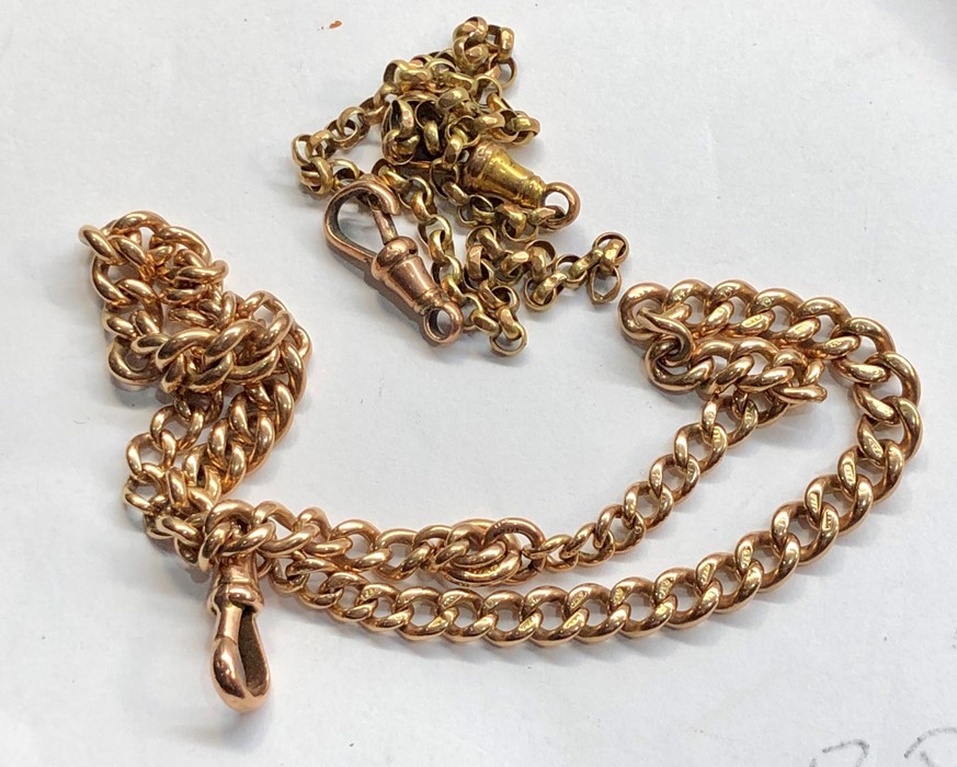 collection of gold items includes part watch chains - Image 2 of 2