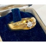 18ct diamond ring diamond measures approx 4mm weight of ring dia 8g