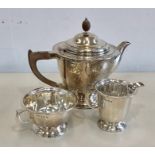 Silver tea service sheffield silver hallmarks total weight 764g