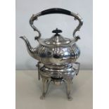 Silver plated spirit kettle