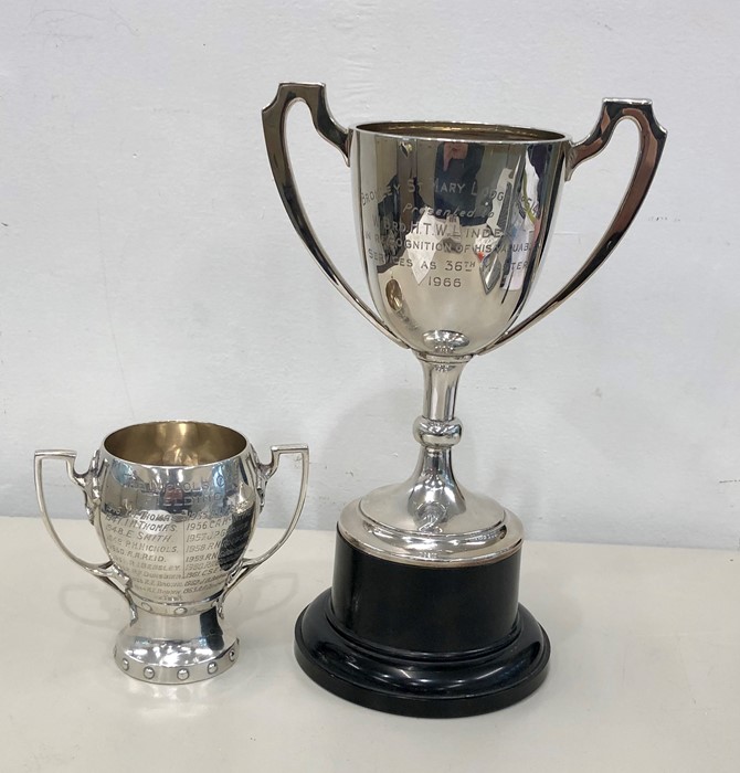 2 silver trophies silvr weight 350g