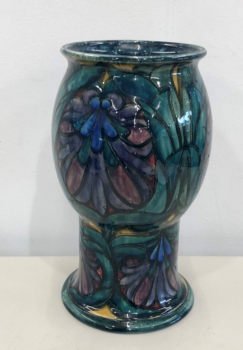 Signed George Cartlidge Morris Ware vase by Hancock & Sons stoke on Trent England measures approx 2