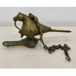 18th /19th century bronze Indian Hindu lamp in the form of a bird