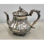 Antique victorian silver tea pot London silver hallmarks weight 817g