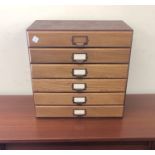 Desk top 6 draw index drawers measures approx 38" height Width 40" depth 26"