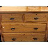 2 over 3 Satin wood chest of draws