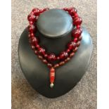 2 Cherry Amber batelite type necklaces