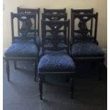 Set of 7 Edwardian mahogany dining chairs