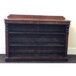 Victorian mahogany open front bookcase