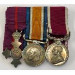 3 original ww1 miniature medals