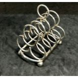 Antique silver toast rack Birmingham silver hallmarks weight 110g