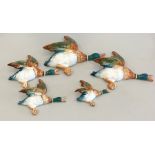 Selection of 5 beswick flying ducks 596 all in good condition except No 3 which has the head off s