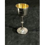 Victorian communion travel chalice Sheffield silver hallmarks measures approx 8.8cm tall