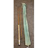 Vintage 11ft milward floatrover split cane rod in good condition