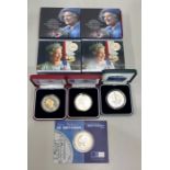 collection of 8 boxed silver coins