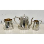19th century Elkington silver plated three piece tea service