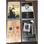 4 Vintage framed theatre posters to include Evita, My one and only, Barnum and Nicholas nickleby