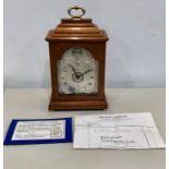 Elliott Queens 25th anniversary timepiece silver dial clock with original booklet and receipt by pea