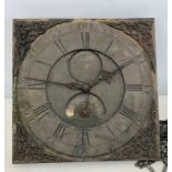 18th century 30 hour brass dial longcase clock movement by Thomas Bayley Burton 1764-1790 12in dial