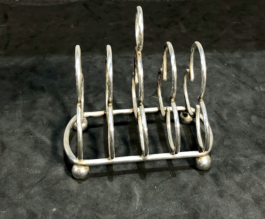 Antique silver toast rack Birmingham silver hallmarks weight 110g - Image 2 of 5