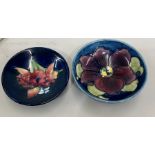 2 small moorcroft bowls
