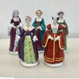 Collection of 5 Sitzendorf figures