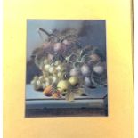 Framed oil painting of fruit by oliver clare measures approx 8.5ins by 7ins