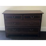 Mahogany edwardian 2 over 2 chest measures approx height 84cm width 122cm depth 50cm