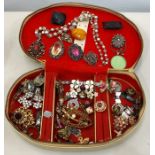 large box of vintage costume jewellery