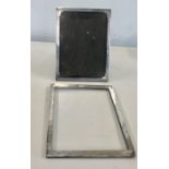2 antique silver picture frames 1 complete and 1 frame only