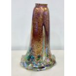 large trumpet shaped glass shade measures approx 29.5cm tall in good condition