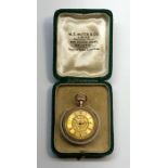 10ct gold Am waltham Co waltham mass pocket watch case measures approx 38mm dia not including winder