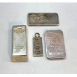 4 silver ingots 3 are 999 silver total weight 180g