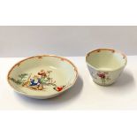 18th century Chinese famille rose tea bowl & saucer good condition