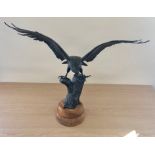 Very large roy whitmore eagle sculpture measures approx 83cm wide height 69cm