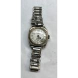 Vintage silver 1930s military dial J.W.Benson wristwatch watch will tick but stops no warranty given