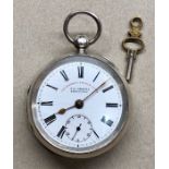 Antique the express english lever j.g.greaves sheffield pocket watch the watch winds and ticks but n