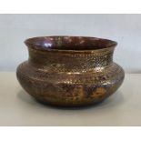 Antique islamic copper bowl good condition 18cm by 10cm