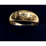 18ct gold diamond ring weight 3.8g
