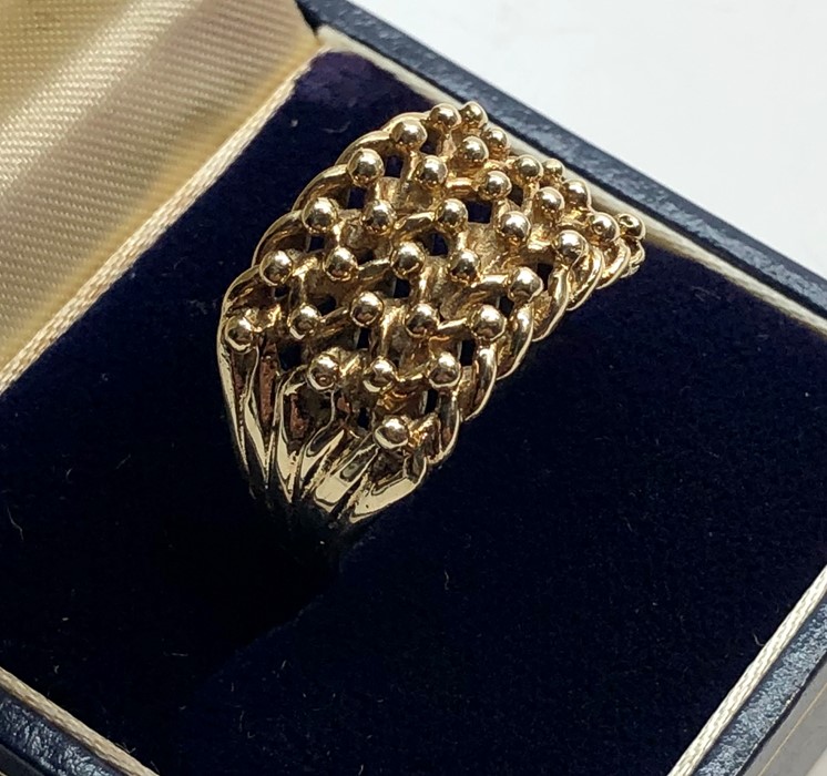 9ct gold gents ring weight 6.4g - Image 2 of 5