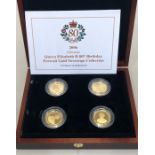 Queen Elizabeth 11 80th birthday portrait gold sovereign collection boxed