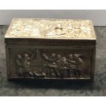 Ornate embossed Dutch silver box all silver with dutch silver hallmarks measures approx 15cm by