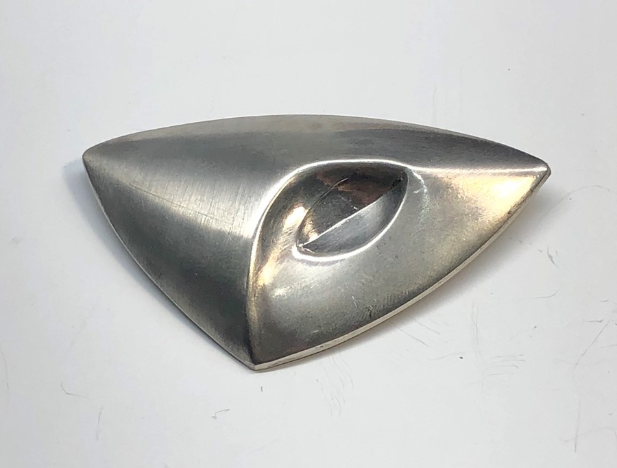 Abstract George Jensen silver brooch