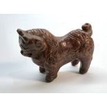 Small Antique Chinese soapstone figure of foo dog measures approx 8cm wide height approx 5.5cm